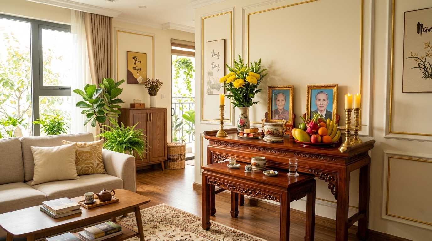 Phong thủy bàn thờ tổ tiên Việt Nam