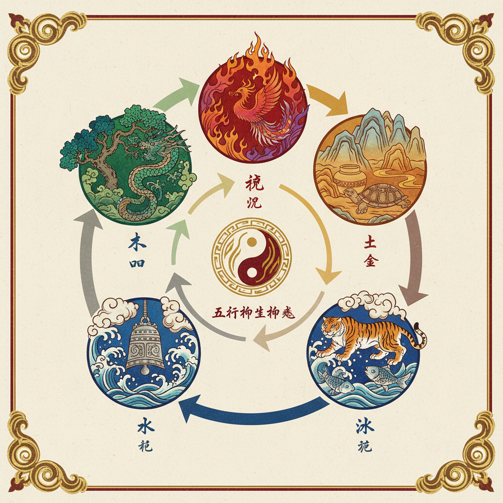 Ngũ hành phong thủy — Kim Mộc Thủy Hỏa Thổ