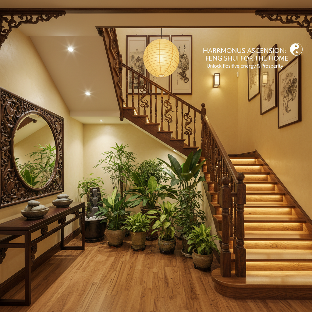 Phong thủy cầu thang — hướng xoay, số bậc