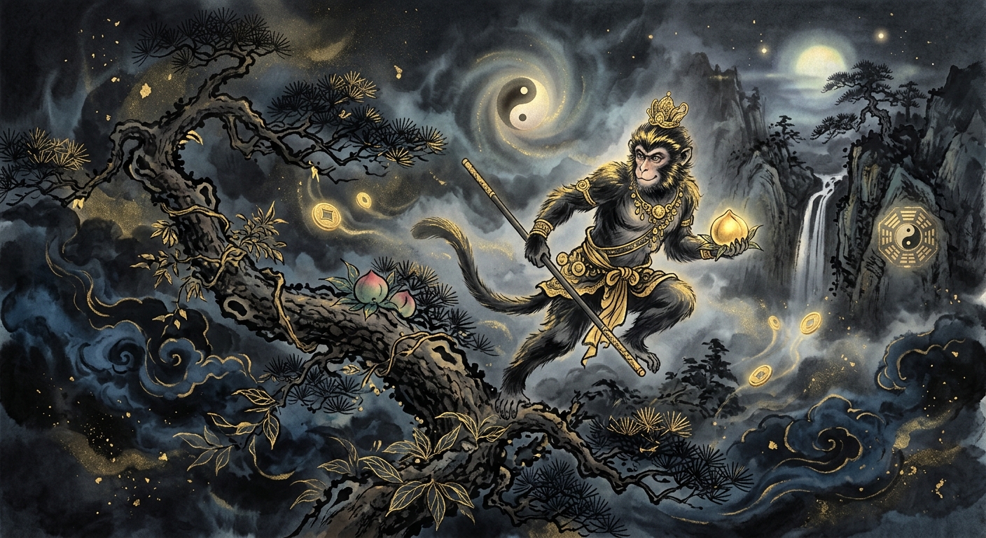 Hình minh họa tuổi Thân - Khỉ phong thủy 2026