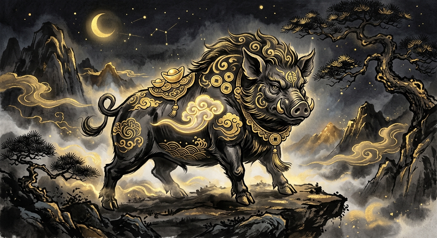 Hình minh họa tuổi Hợi - Lợn phong thủy 2026