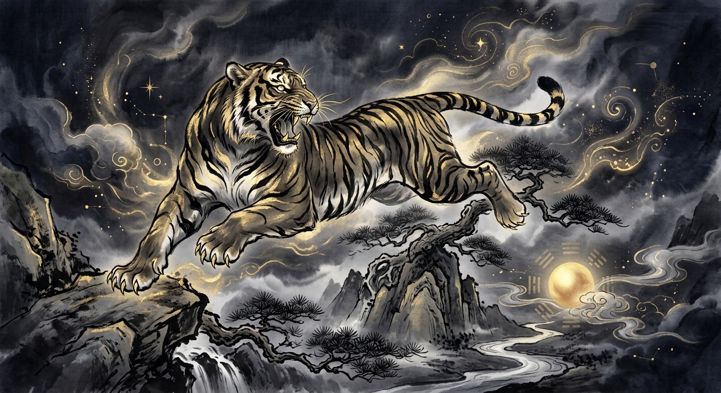 Hình minh họa tuổi Dần - Hổ phong thủy 2026